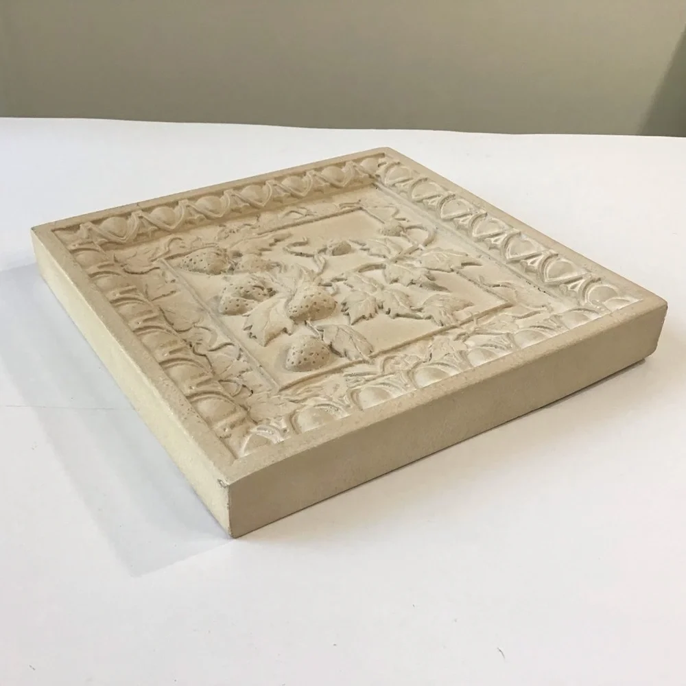 Decorative Cream Strawberry Relief Wall Tile - Unbranded